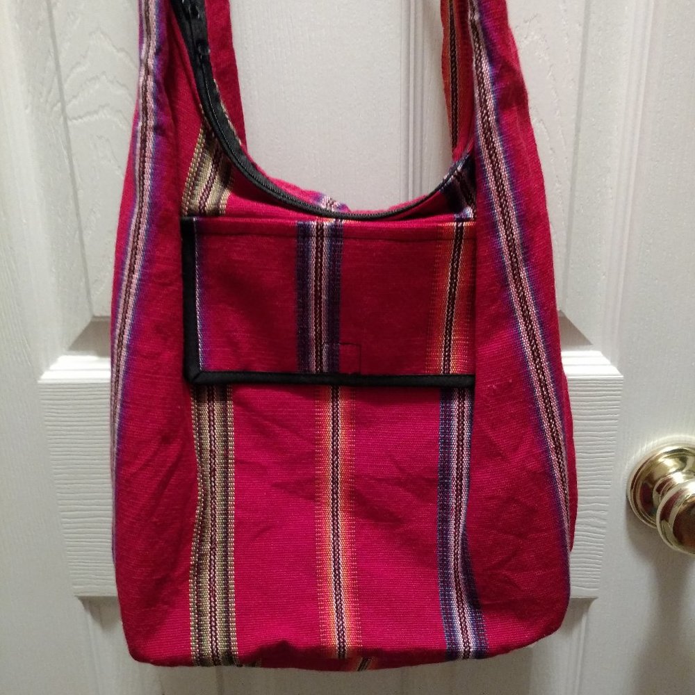 Red BoHo Shoulder Bag